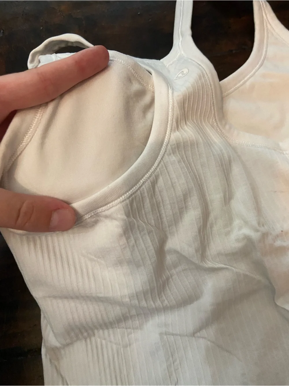 Lululemon White Ribbed Ebb to Street Built-In Bra Racerback Top 6 39479